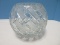 Exquisite Heavy Lead Crystal Frosted Tile Optic Swirl Design 7