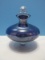 Exquisite Studio Art Glass Amethyst Transpicuous Mirrored Squat Scent Bottle Jar