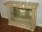 Pulaski Furniture Curio Illuminated Console Cabinet w/ Cultured Marble Top