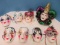 Collection - 7 Mardi Gras Carnival Masks by Lis/Other Ceramic Hand Painted Vivid Colors