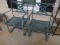 Pair - Metal Neoclassical Style C-Spring Rocker Outdoor Patio Deck Chairs