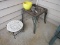 Group - Cast Iron Old World European Pierced Medallion Design Accent Patio Table