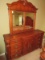 Refined Broyhill Furniture Heart Pine Bow Front Triple Dresser
