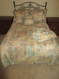 French Victorian Era Style Metal Full Size Headboard Arched Poster Bed