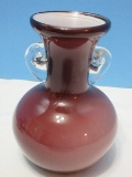 Impressive Hand Blown Artisan Case Glass Deep Plum 6