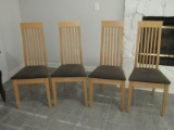 Awesome Set - 4 Calligaris Furniture Italian Modern Chicago Maple Dining Chairs