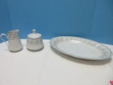 4 Piece - Hostess Set Crown Ming Fine China Regent Collection Celeste Pattern
