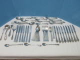 Group - 24 Pieces Cuisinart Oakmont Pattern 18/10 Glossy Stainless Flatware Ridged/Flat