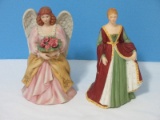 2 Fine Porcelain Figurines Franklin Porcelain 