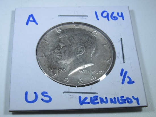 1964-D US Kennedy Silver Half Dollar