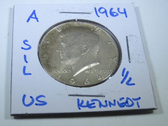 1964 US Kennedy Silver Half Dollar