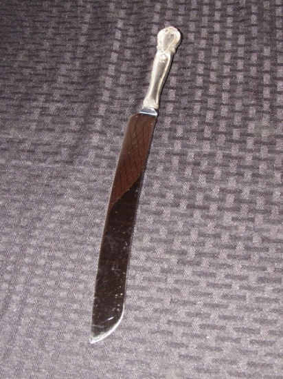 Webster Sterling Cake Knife Stainless Blade Ancestry Pattern