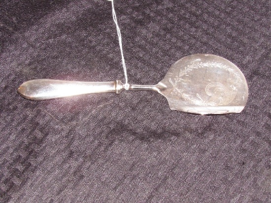 Webster Sterling Curved Jelly Server Floral & Scroll Pattern