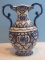 Semi-Porcelain Blue/White Asian Floral Intricate Design 12 1/2