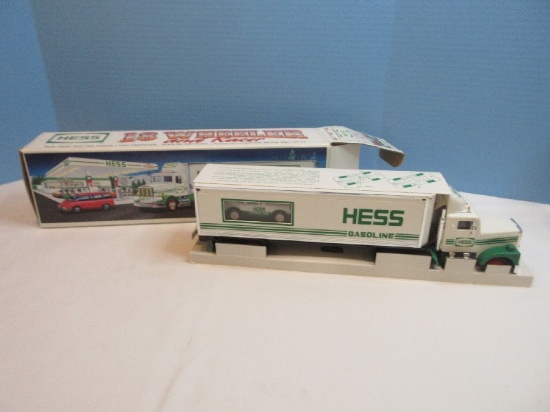 Collectors 1992 Hess Holiday Toy 18 Wheeler & Racer in Original Box