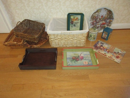 Group - Misc. Baskets, Limited Edition Campbell's Kids Soup Embossed Tin Nostalgic
