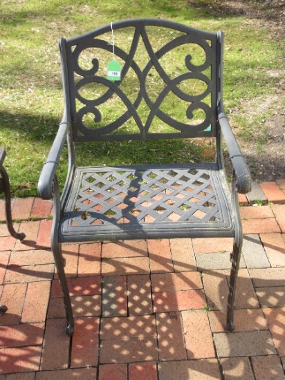McKinley Collection Refined Traditional Cast Aluminum Patio/Deck Arm Chair