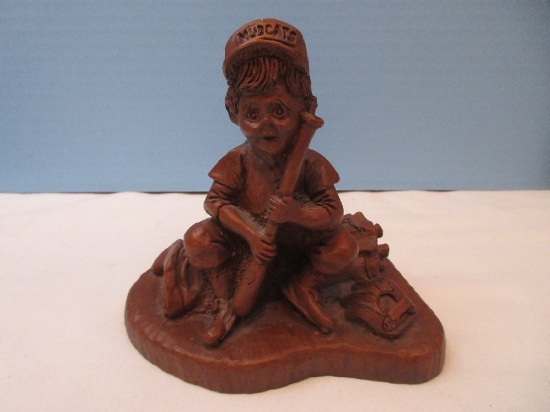 Red Mill Mfg. Statuette Big Sandy Mudcats "Lil' Leaguers" Collection Little Boy Baseball Player