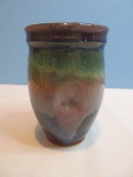 Artisan Pottery Indent Finger Grip 5 3/8