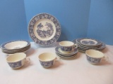 20 Pieces - Homer Laughlin China Shakespeare Country Blue/White Stratwood Collection