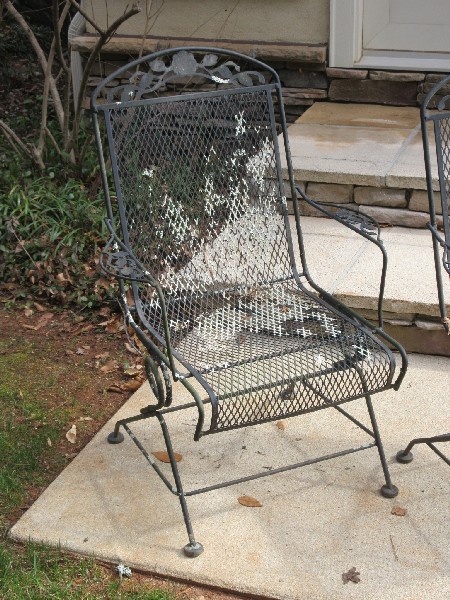 Wrought iron coil online spring chairs