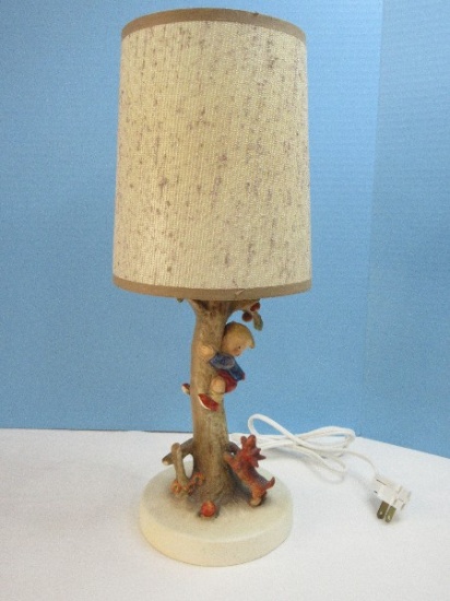 Rare Find Hummel Goebel Porcelain Titled "Culprits" Enchanting Figurine Accent Lamp