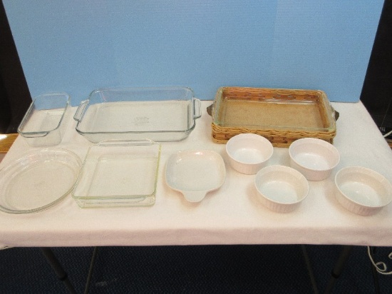 Bakeware 4 Corningware French White Stoneware 16oz. Round Dishes