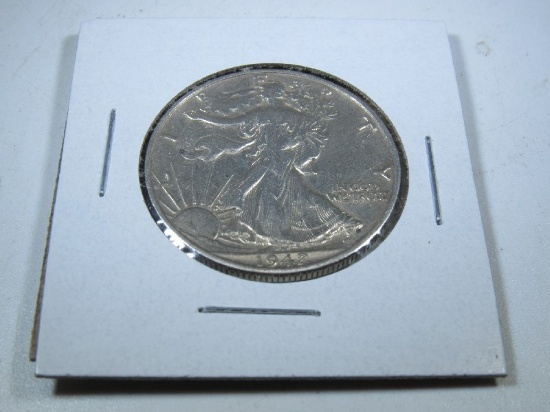 Silver Walking Liberty 1942-S Half Dollar