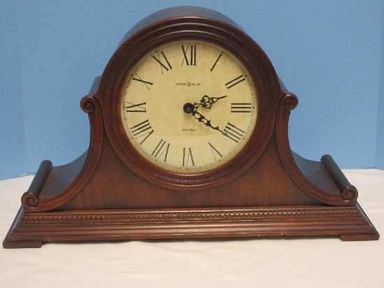 Howard Millar Hampton Collection Mantel Dual Chime Wooden Case Clock