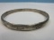 Sterling Bangle Bracelet Intaglio Birds & Foliate Design
