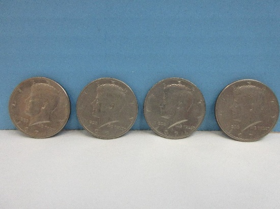 Four 1971 Kennedy Half Dollar Coins Philadelphia Mint