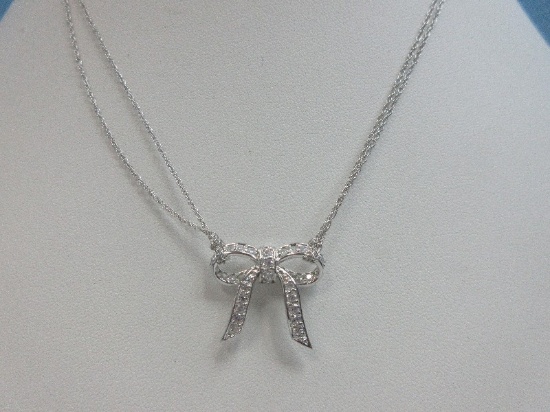 Exceptional Epiphany Platinum Clad Silver Jewelry Double Strand Necklace