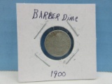 1900 Barber Early Silver Dime Philadelphia Mint