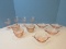 Pink Depression Glass Collection 4 Anchor Hocking Diamond Optic Pattern 4 1/2