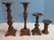 Vignette 4 Ornamental Resin Pillar Candle Stand Tuscan Revival Stylized Various Designs