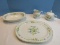 5 Piece - Hostess Set Noritake China Versatone Matchmaker Pattern Serving Pieces