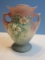 Hull Art Pottery W-4 Wildflower Pattern Blue & Pink Glaze Finish 6 1/2
