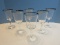 Set - 6 Lenox Signed Crystal Solitaire Platinum Trim Pattern Water Goblet