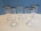 Set - 5 Lenox Signed Crystal Solitaire Platinum Trim Pattern Iced Tea Goblet