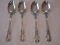 4 Pieces - Classic Towle Sterling Old Master Pattern 1942 Glossy Finish Scalloped Edges