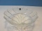 Orrefors Sweden Crystal Eden Pattern Embossed Leaf Design 5 1/2