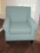 S&S Mfg. Furniture Transitional Modern Lounge Rolled Arm Chair on Wooden Feet