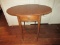 Traditional Mahogany Pembroke Style Drop Leaf End Table w/ Dovetail Drawer