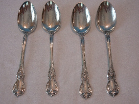 4 Pieces - Classic Towle Sterling Old Master Pattern 1942 Glossy Finish Scalloped Edges