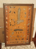Phenomenal Rare Find Collection Native American Indian Artifacts in Shadow Box Frame