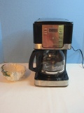 Mr. Coffee 12 Cup Programmable Coffee Maker Coffee Pot Black/Brushed Stainless Finish