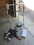 Geriatric Group - Walker, Knee Brace w/ Dual Disk Hinges, Hand/Leg Weights
