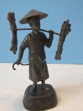 Bronze Japanese Sculpture 6 3/4