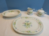 5 Piece - Hostess Set Noritake China Versatone Matchmaker Pattern Serving Pieces