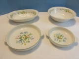 4 Serving Pieces Noritake China Versatone Matchmaker Pattern Earthenware